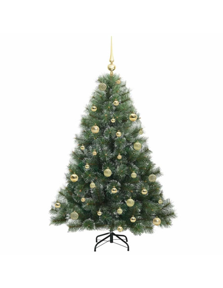 Albero di Natale artificiale con 150 LED Verde 150 cm PE e PVC