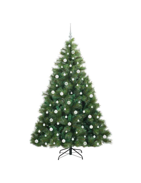 Albero di Natale artificiale con 300 LED Verde 210 cm PE e PVC