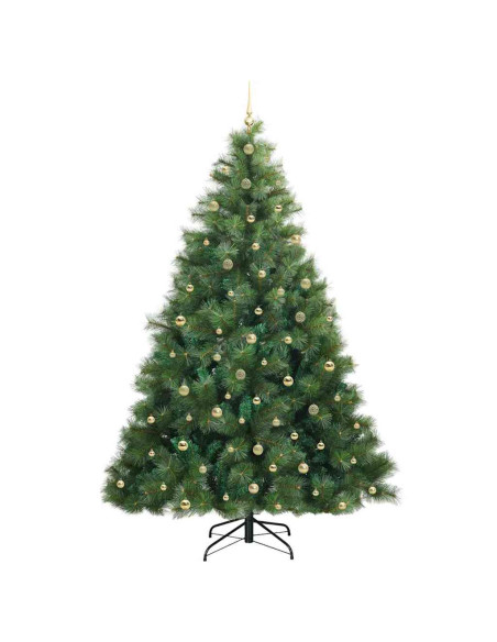 Albero di Natale artificiale con 300 LED Verde 240 cm PE e PVC