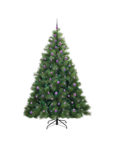 Albero di Natale artificiale con 300 LED Verde 240 cm PE e PVC