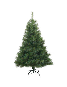 Albero di Natale artificiale con 150 LED Verde 150 cm PE e PVC