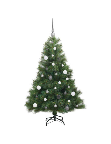 Albero di Natale artificiale con 150 LED Verde 150 cm PE e PVC