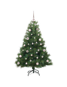 Albero di Natale artificiale con 150 LED Verde 150 cm PE e PVC