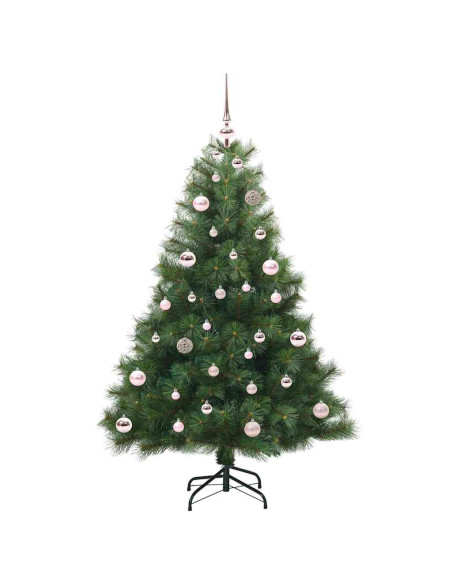 Albero di Natale artificiale con 150 LED Verde 150 cm PE e PVC