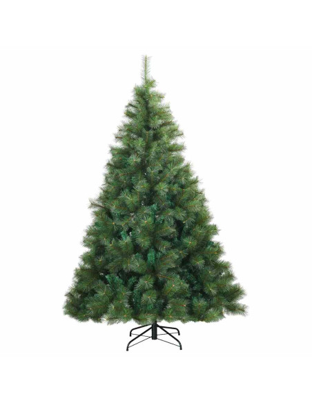 Albero di Natale artificiale con 300 LED Verde 180 cm PE e PVC