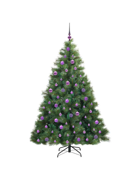 Albero di Natale artificiale con 300 LED Verde 180 cm PE e PVC