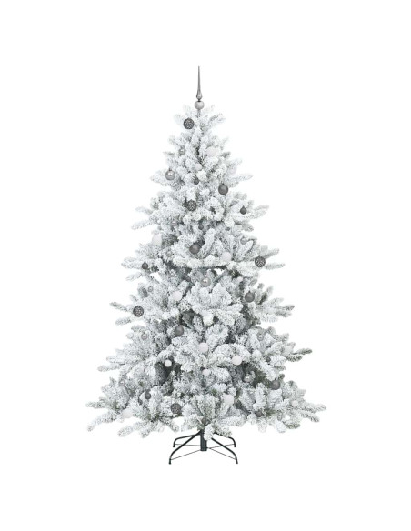 Albero di Natale Artificiale con Rami Pieghevoli Bianco 240 cm