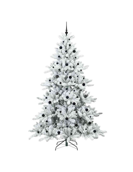 Albero di Natale Artificiale con Rami Pieghevoli Bianco 240 cm
