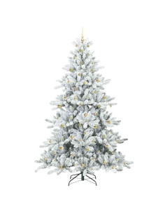 Albero di Natale Artificiale con Rami Pieghevoli Bianco 240 cm