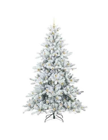 Albero di Natale Artificiale con Rami Pieghevoli Bianco 240 cm