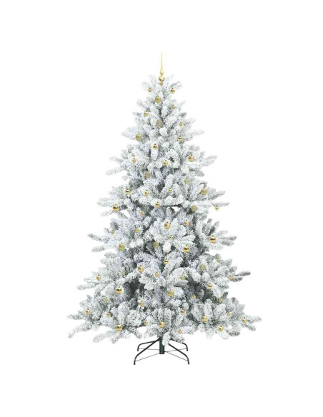 Albero di Natale Artificiale con Rami Pieghevoli Bianco 240 cm