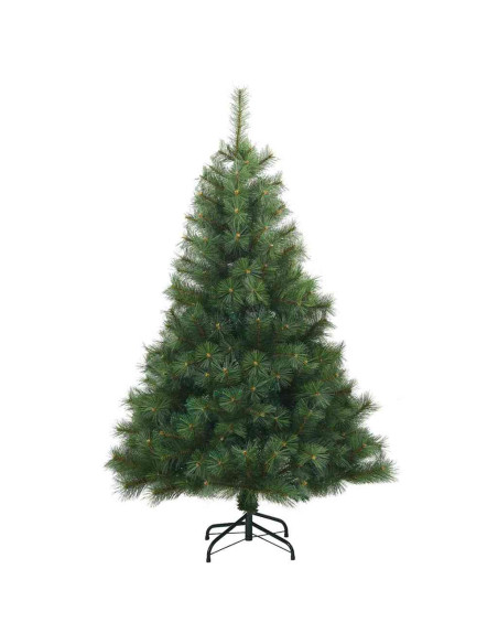 Albero di Natale artificiale con 150 LED Verde 120 cm PE e PVC