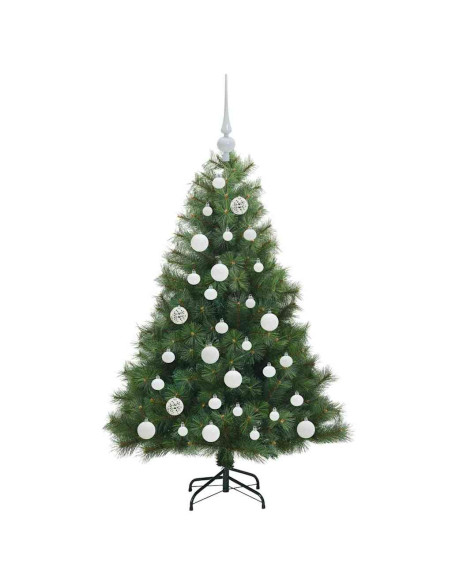 Albero di Natale artificiale con 150 LED Verde 120 cm PE e PVC