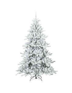 Albero di Natale Artificiale con Rami Pieghevoli Bianco 210 cm