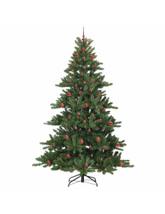 Albero di Natale Artificiale con Rami Pieghevoli Verde 240 cm