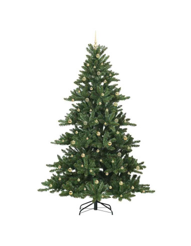 Albero di Natale Artificiale con Rami Pieghevoli Verde 240 cm