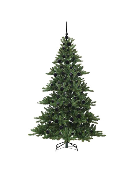 Albero di Natale Artificiale con Rami Pieghevoli Verde 180 cm