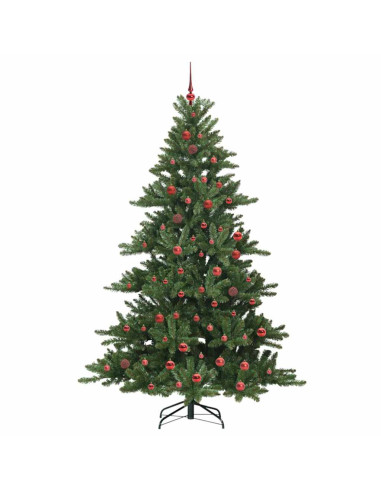 Albero di Natale Artificiale con Rami Pieghevoli Verde 210 cm