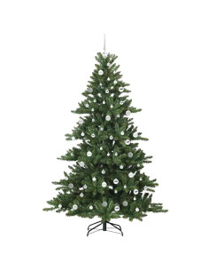 Albero di Natale Artificiale con Rami Pieghevoli Verde 210 cm