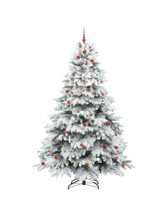 Albero di Natale artificiale con 300 LED Bianco 240 cm PE e PVC