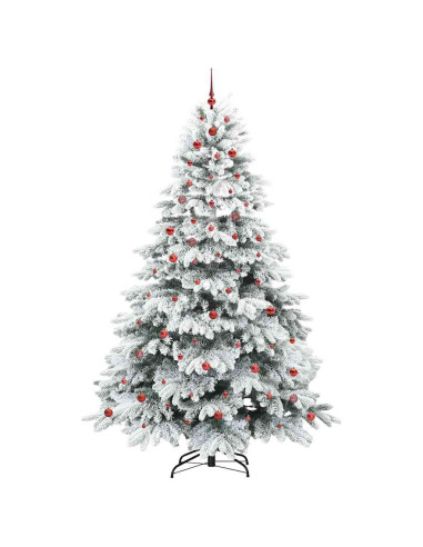 Albero di Natale artificiale con 300 LED Bianco 240 cm PE e PVC