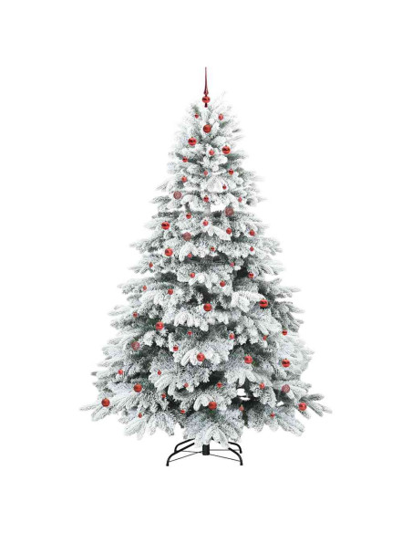 Albero di Natale artificiale con 300 LED Verde 240 cm PE e PVC