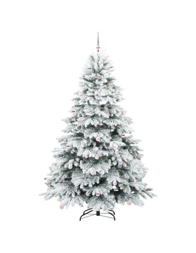 Albero di Natale artificiale con 300 LED Bianco 240 cm PE e PVC
