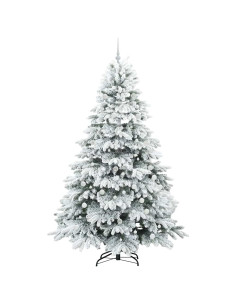 Albero di Natale artificiale con 300 LED Verde 240 cm PE e PVC