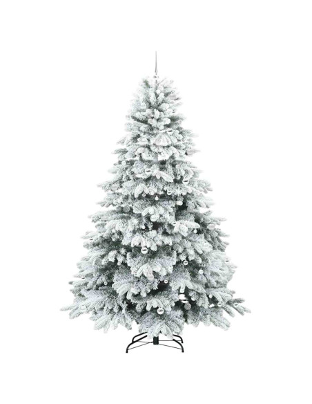 Albero di Natale artificiale con 300 LED Verde 240 cm PE e PVC