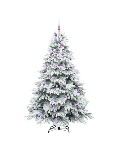 Albero di Natale artificiale con 300 LED Bianco 240 cm PE e PVC