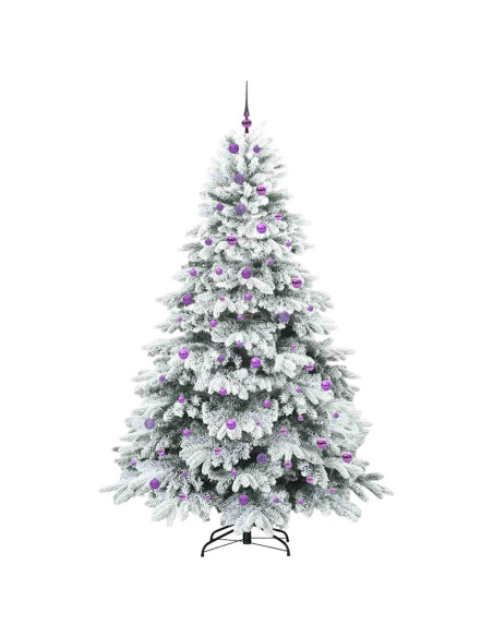 Albero di Natale artificiale con 300 LED Verde 240 cm PE e PVC