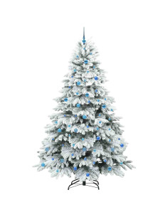 Albero di Natale artificiale con 300 LED Bianco 240 cm PE e PVC