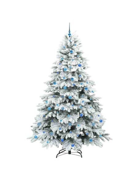Albero di Natale artificiale con 300 LED Bianco 240 cm PE e PVC
