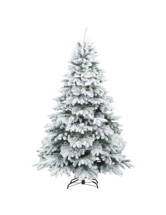 Albero di Natale artificiale con 300 LED Verde 180 cm PE e PVC