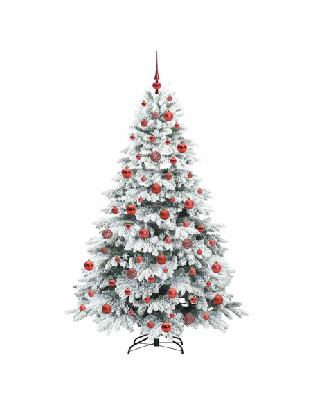 Albero di Natale artificiale con 300 LED Verde 180 cm PE e PVC