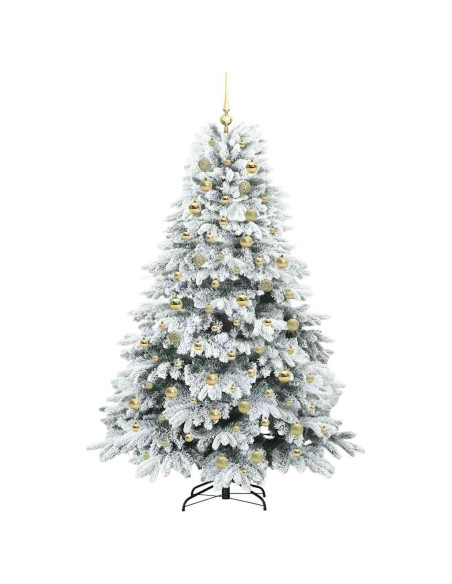 Albero di Natale artificiale con 300 LED Bianco 180 cm PE e PVC