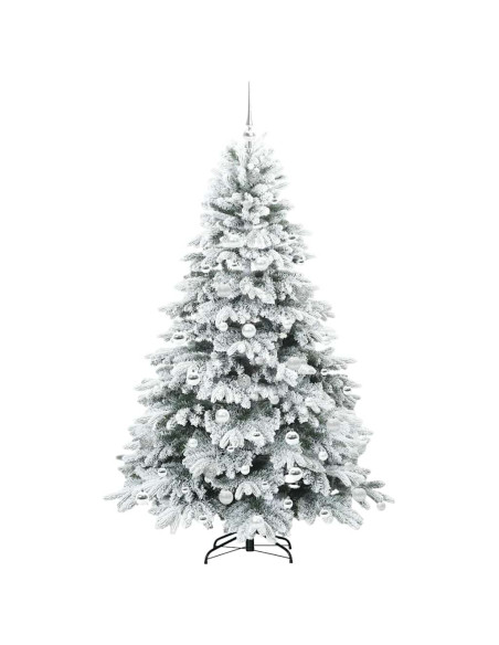 Albero di Natale artificiale con 300 LED Verde 180 cm PE e PVC