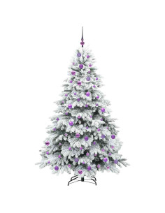 Albero di Natale artificiale con 300 LED Verde 180 cm PE e PVC