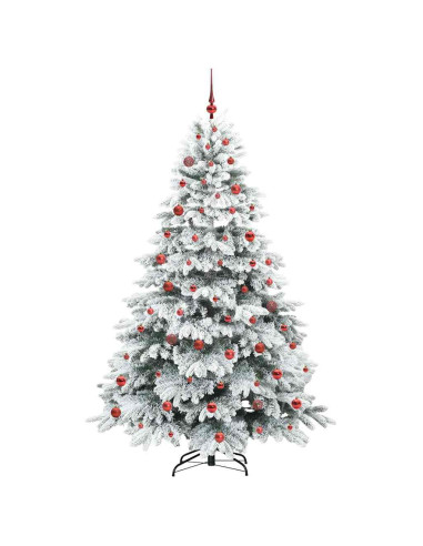 Albero di Natale artificiale con 300 LED Bianco 210 cm PE e PVC