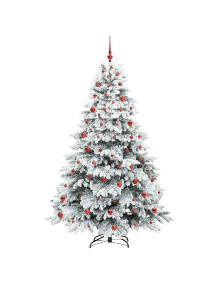 Albero di Natale artificiale con 300 LED Verde 210 cm PE e PVC