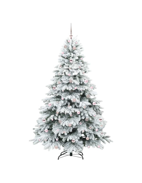 Albero di Natale artificiale con 300 LED Bianco 210 cm PE e PVC