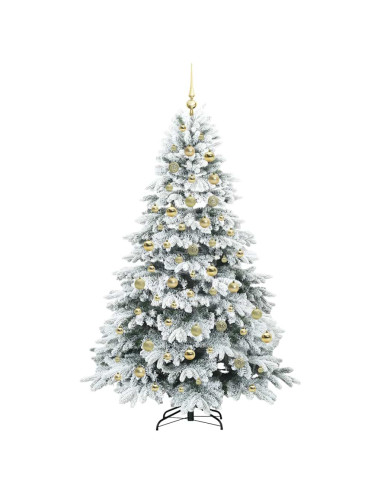 Albero di Natale artificiale con 300 LED Bianco 210 cm PE e PVC