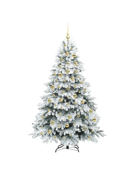 Albero di Natale artificiale con 300 LED Bianco 210 cm PE e PVC