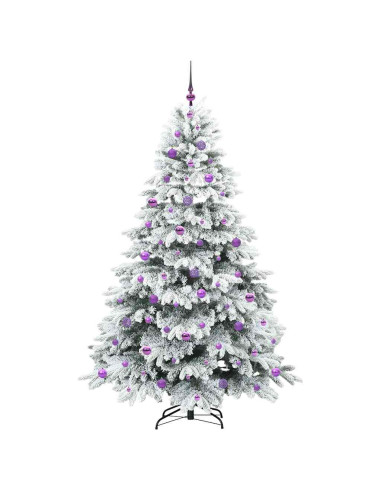 Albero di Natale artificiale con 300 LED Bianco 210 cm PE e PVC