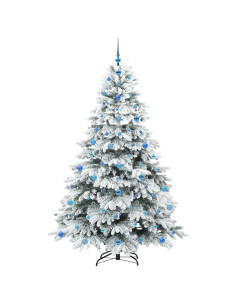 Albero di Natale artificiale con 300 LED Bianco 210 cm PE e PVC
