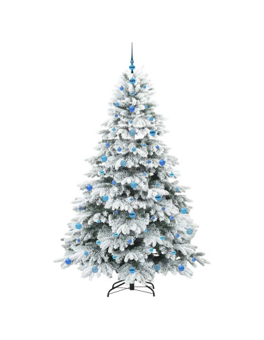 Albero di Natale artificiale con 300 LED Bianco 210 cm PE e PVC