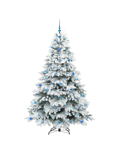 Albero di Natale artificiale con 300 LED Verde 210 cm PE e PVC