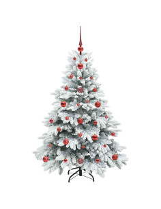 Albero di Natale artificiale con 150 LED Verde 120 cm PE e PVC