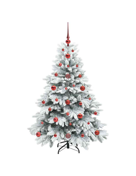 Albero di Natale artificiale con 150 LED Verde 120 cm PE e PVC