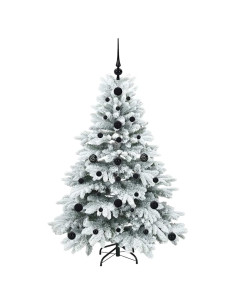 Albero di Natale artificiale con 150 LED Verde 120 cm PE e PVC